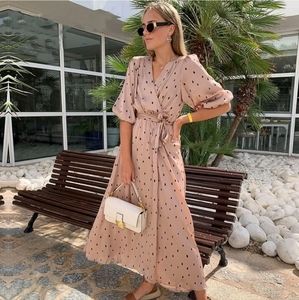 Polka dot maxi dress